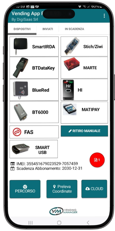 trasmissione_in_corso_app File EVA DTS in attesa di trasmissione (cerchio rosso)
