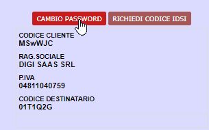 Cambio password di accesso Vending Manager