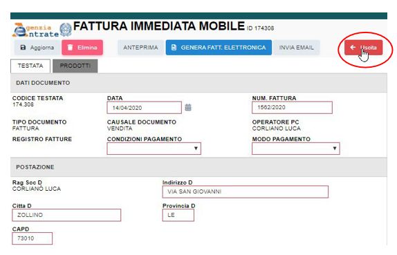 invio_ft_006 Invio mail COPIA CORTESIA fattura elettronica