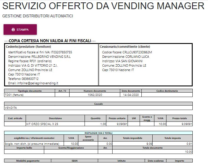 invio_ft_008 Invio mail COPIA CORTESIA fattura elettronica
