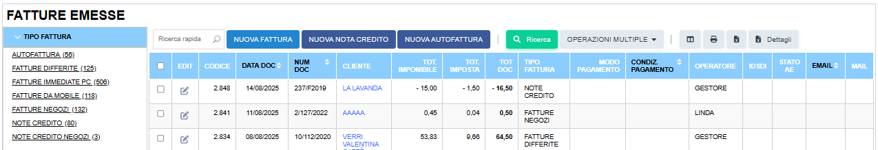 Nota di Credito