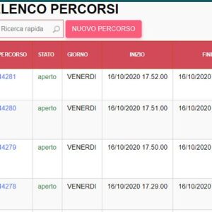 Tappa percorso su postazione