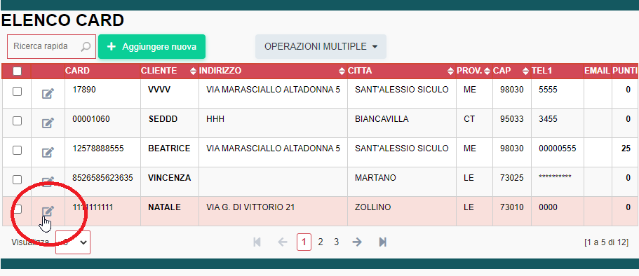 controllo_card Visualizzazione estratto conto punti FIDELITY CARD
