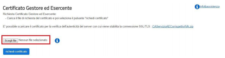 certificato003 Creazione certificato gestore