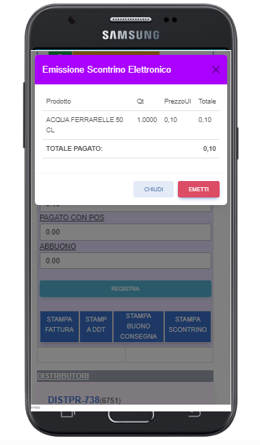 se_app005 SCONTRINO ELETTRONICO