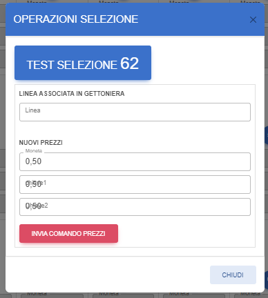 Eseguire cambio prezzo singola selezione