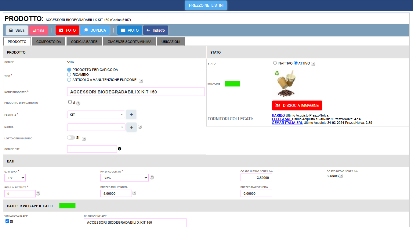 Configurazione banner per web app Il Caffè